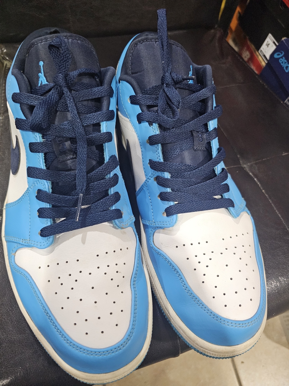 Men's Blue & White High-Top Basketball Sneakers